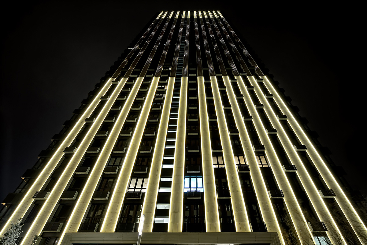 архитектурная подсветка высотного здания