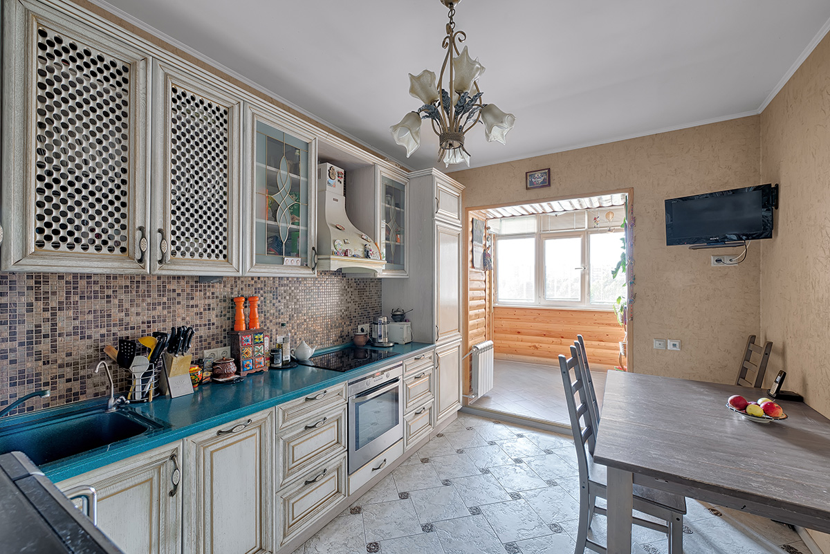 кухня совмещенная с балконом