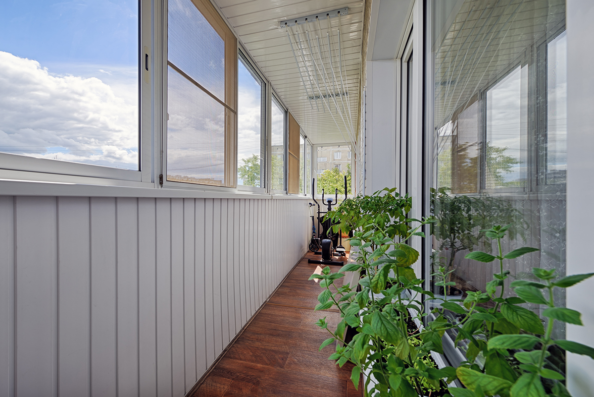 балкон как спортзал