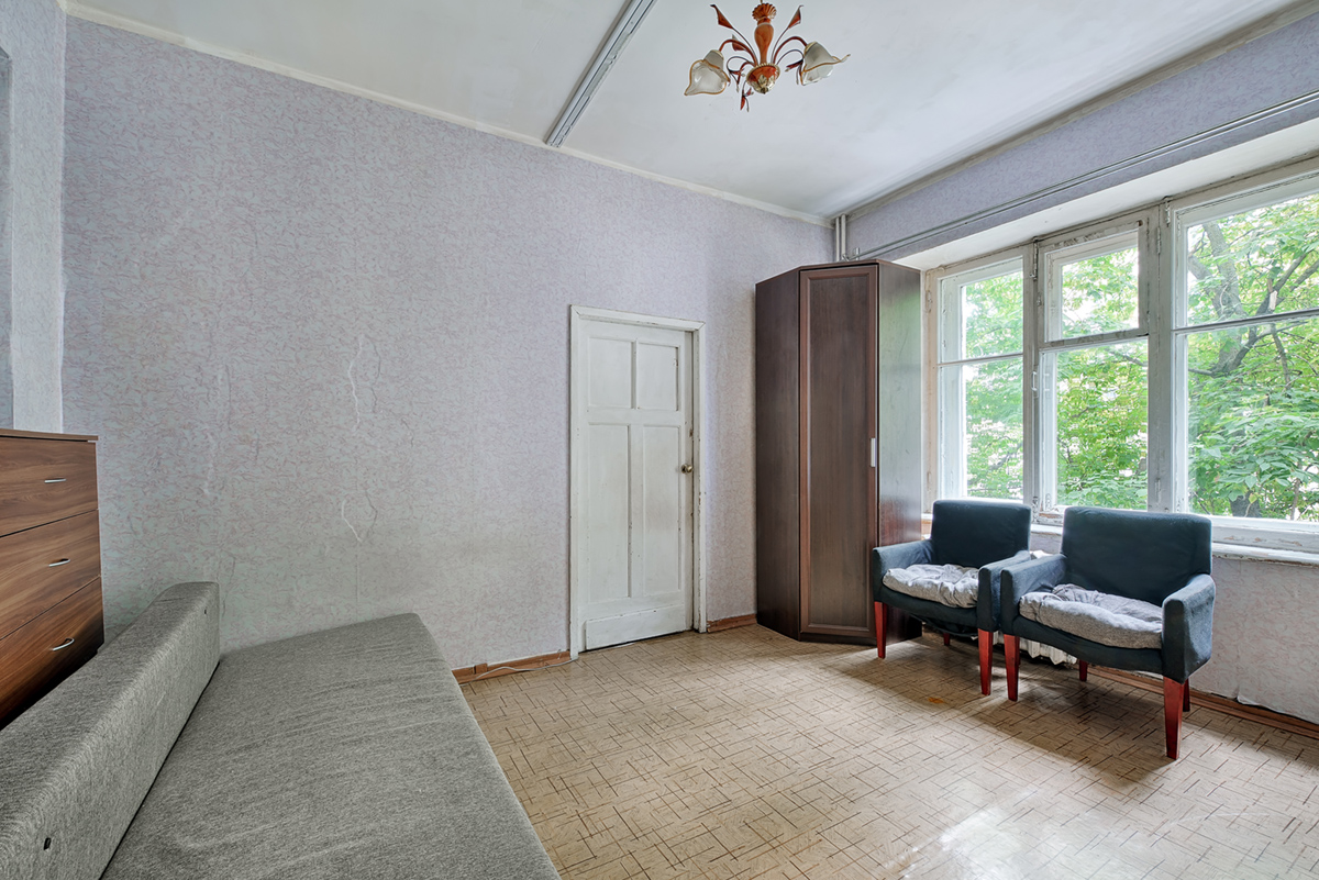 гостиная в старой квартире