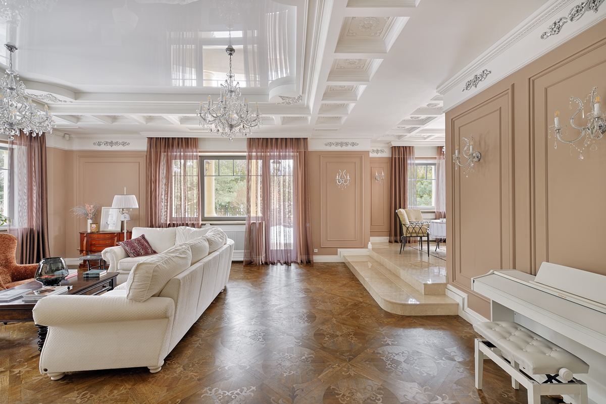 гостиная в загородном доме