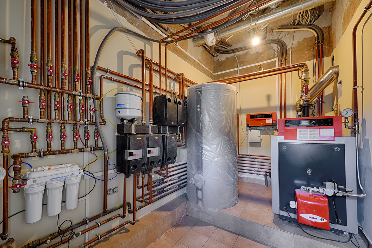 интерьер бойлерной в доме