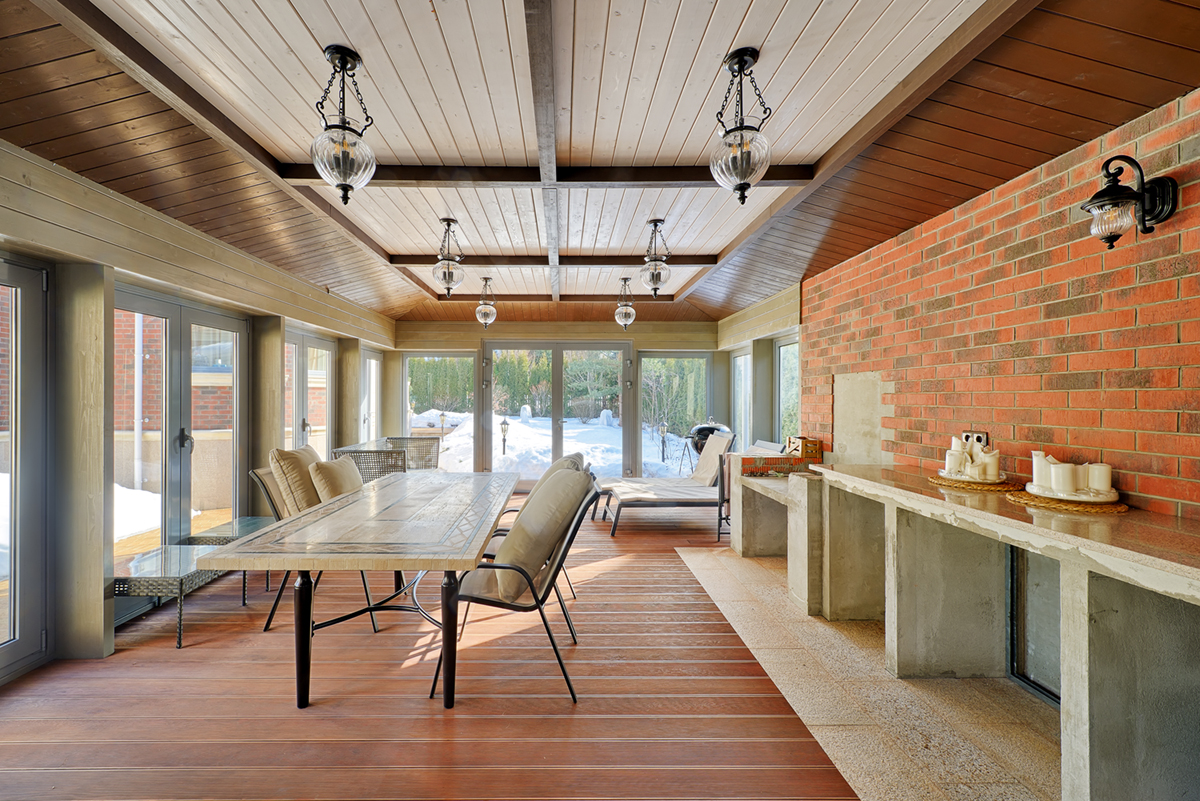 застекленная терраса в частном доме