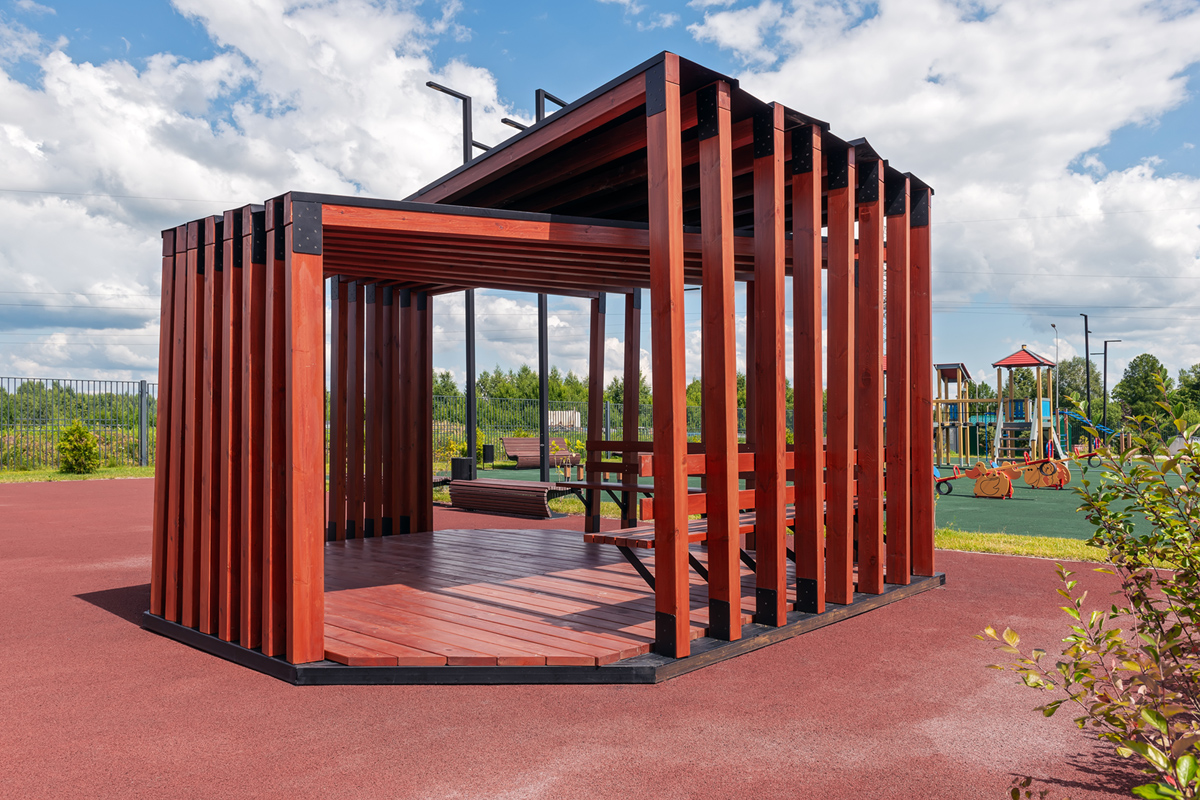 деревянная беседка