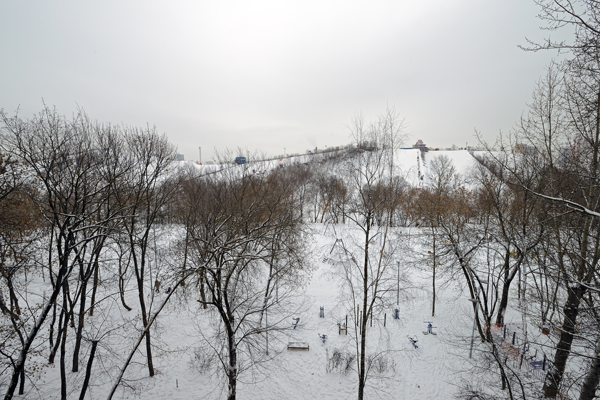 вид из окон на горнолыжный склон