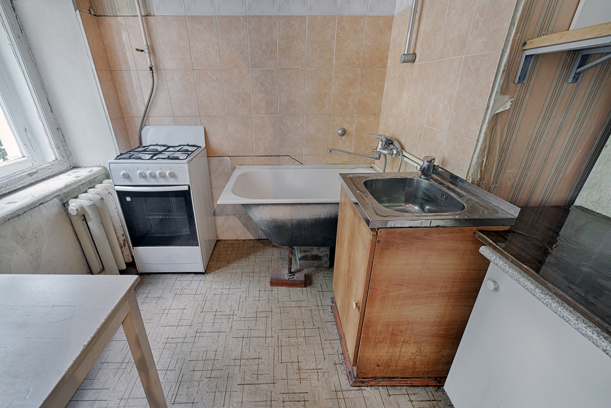 кухня с ванной