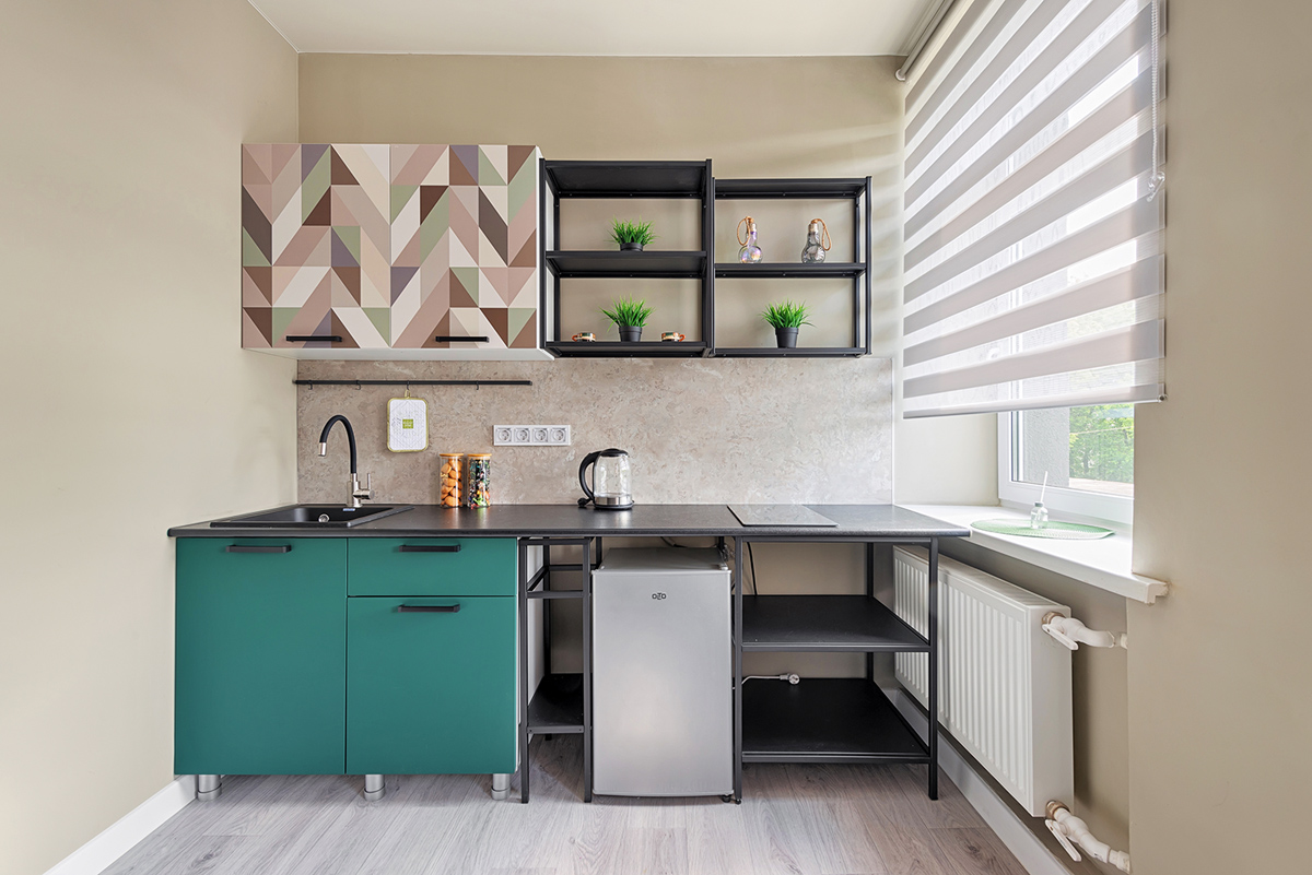 кухня в квартире студии