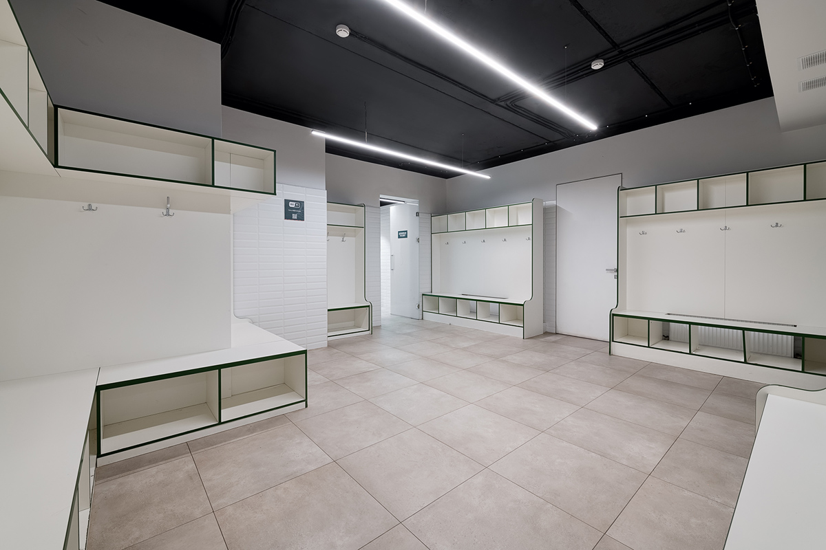 раздевалка футбольного манежа ржд арена